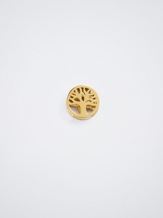 Stainless Steel Tree Of Life Charm, Golden, hi-res