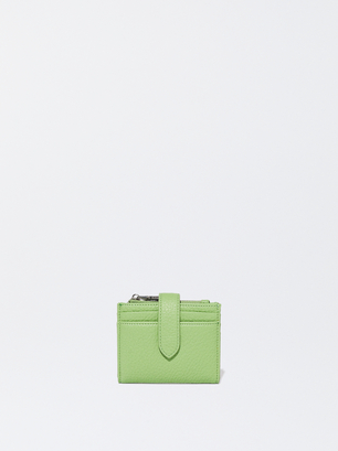 Porte-Cartes Avec Porte-Monnaie, Vert, hi-res