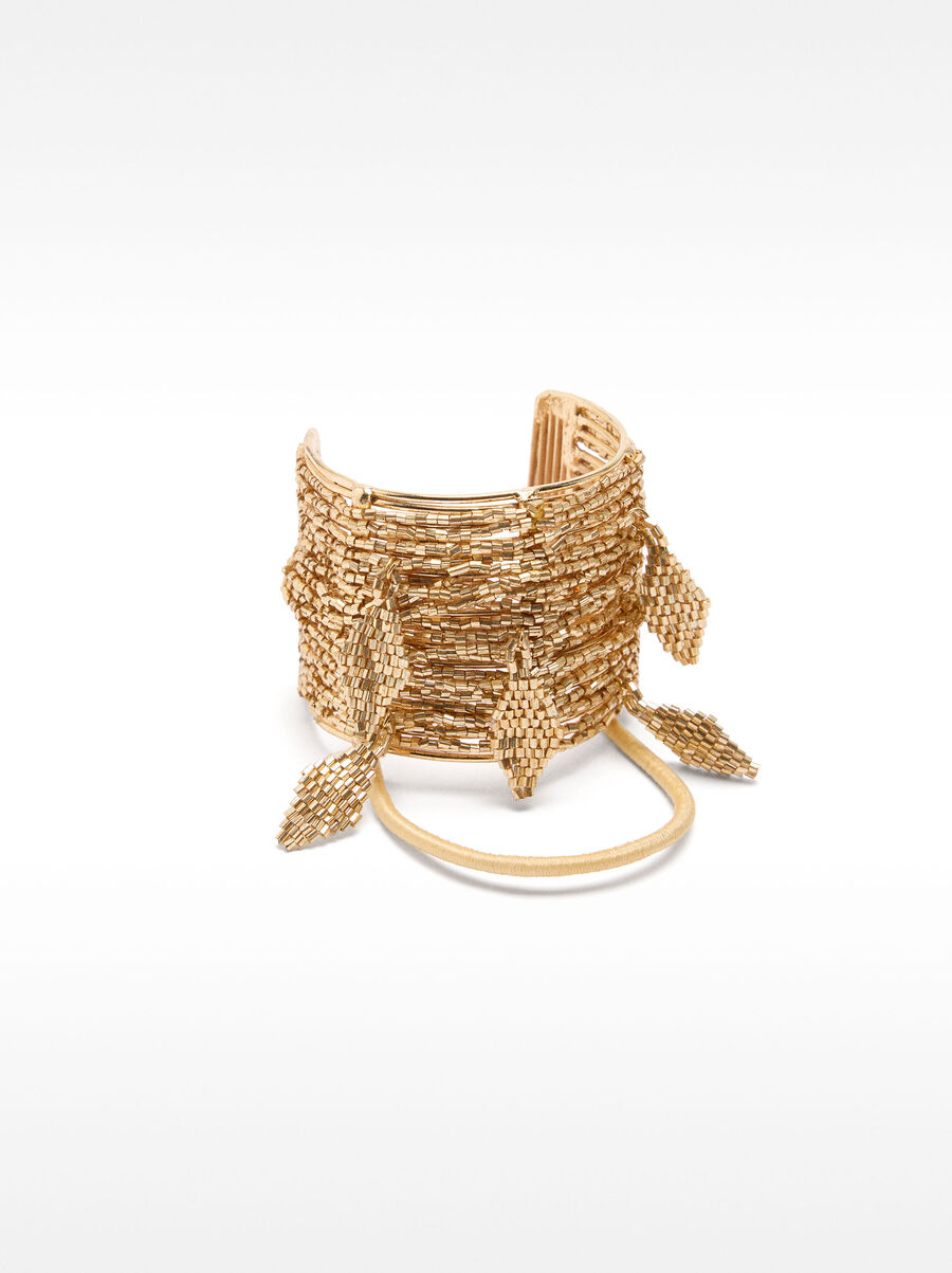 Elástico para el pelo con detalle dorado