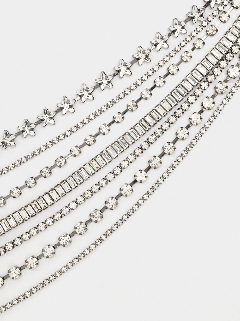 Maxi necklace with crystals