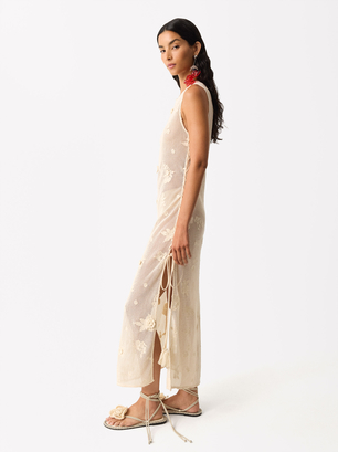 Online Exclusive - Cotton Dress, Ecru, hi-res