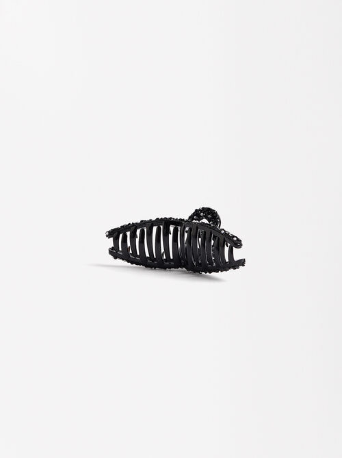 Hair claw with pearls and beads