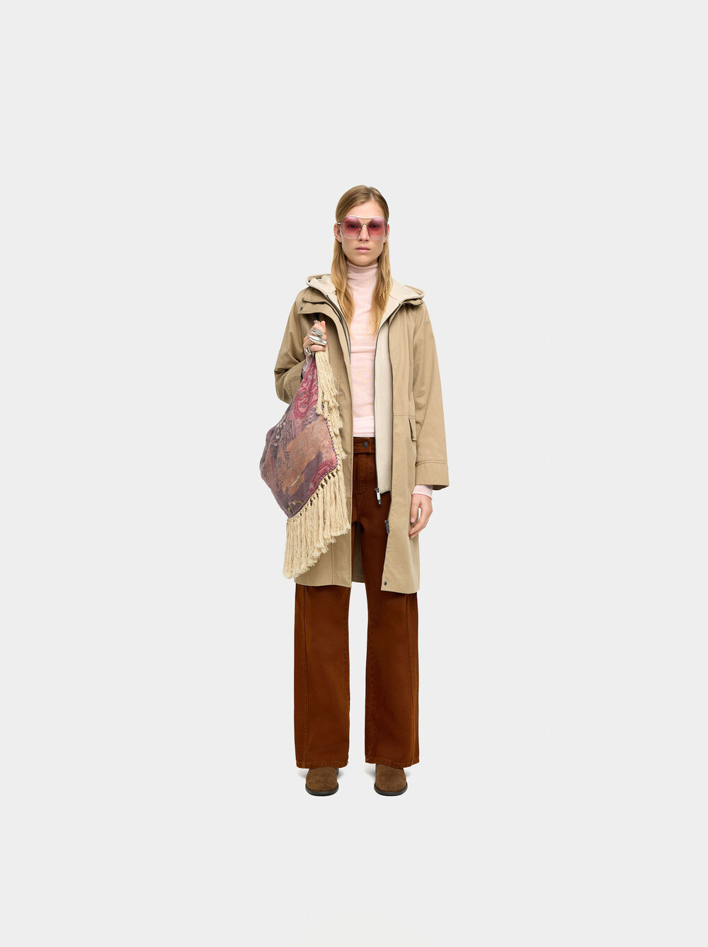 Parka de algodón con capucha desmontable