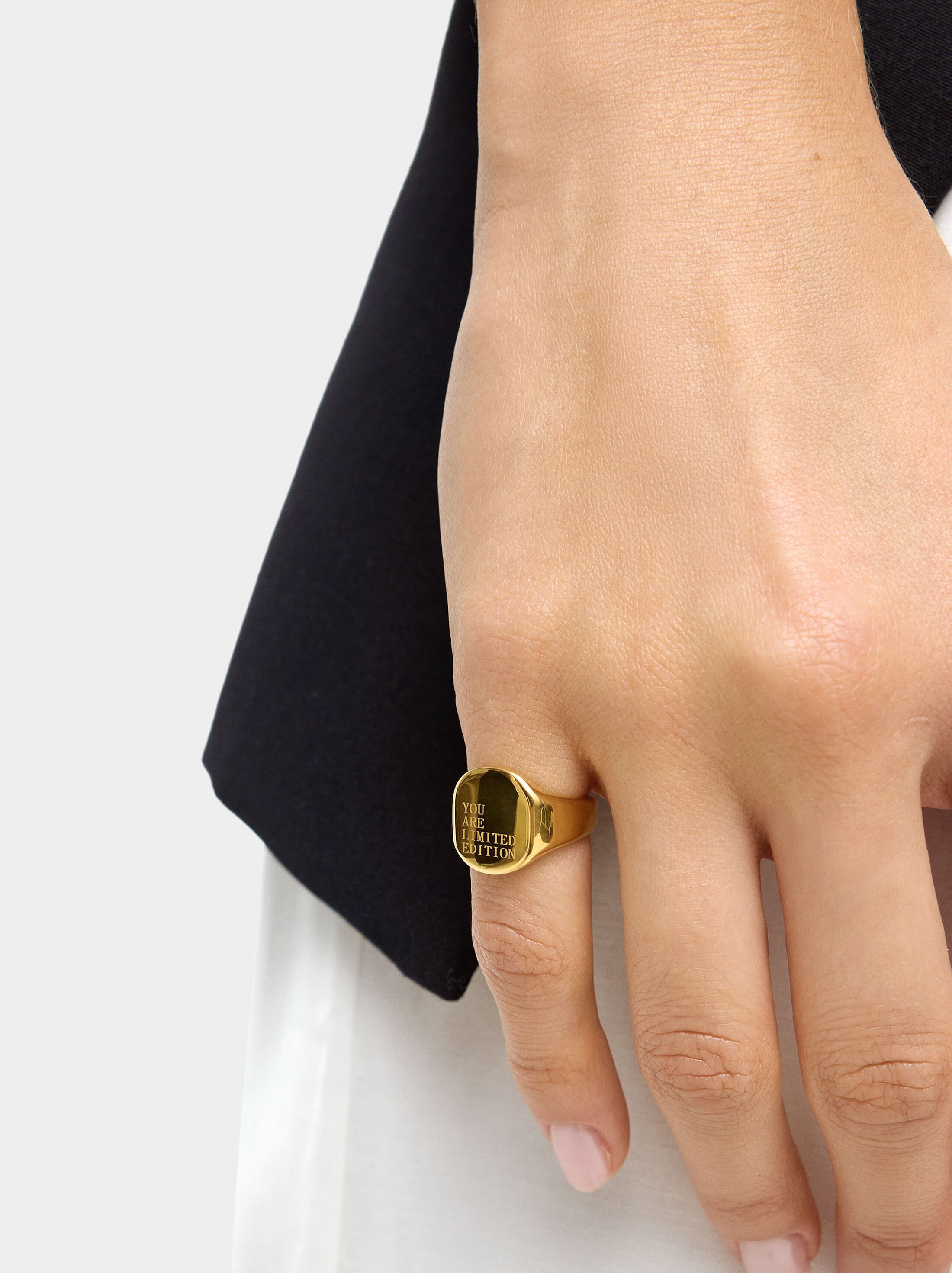 Signet ring for little finger LIMITED EDITION - stainless steel image number 1.0