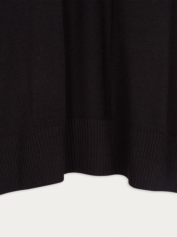 Knitted T-Shirt, Black, hi-res