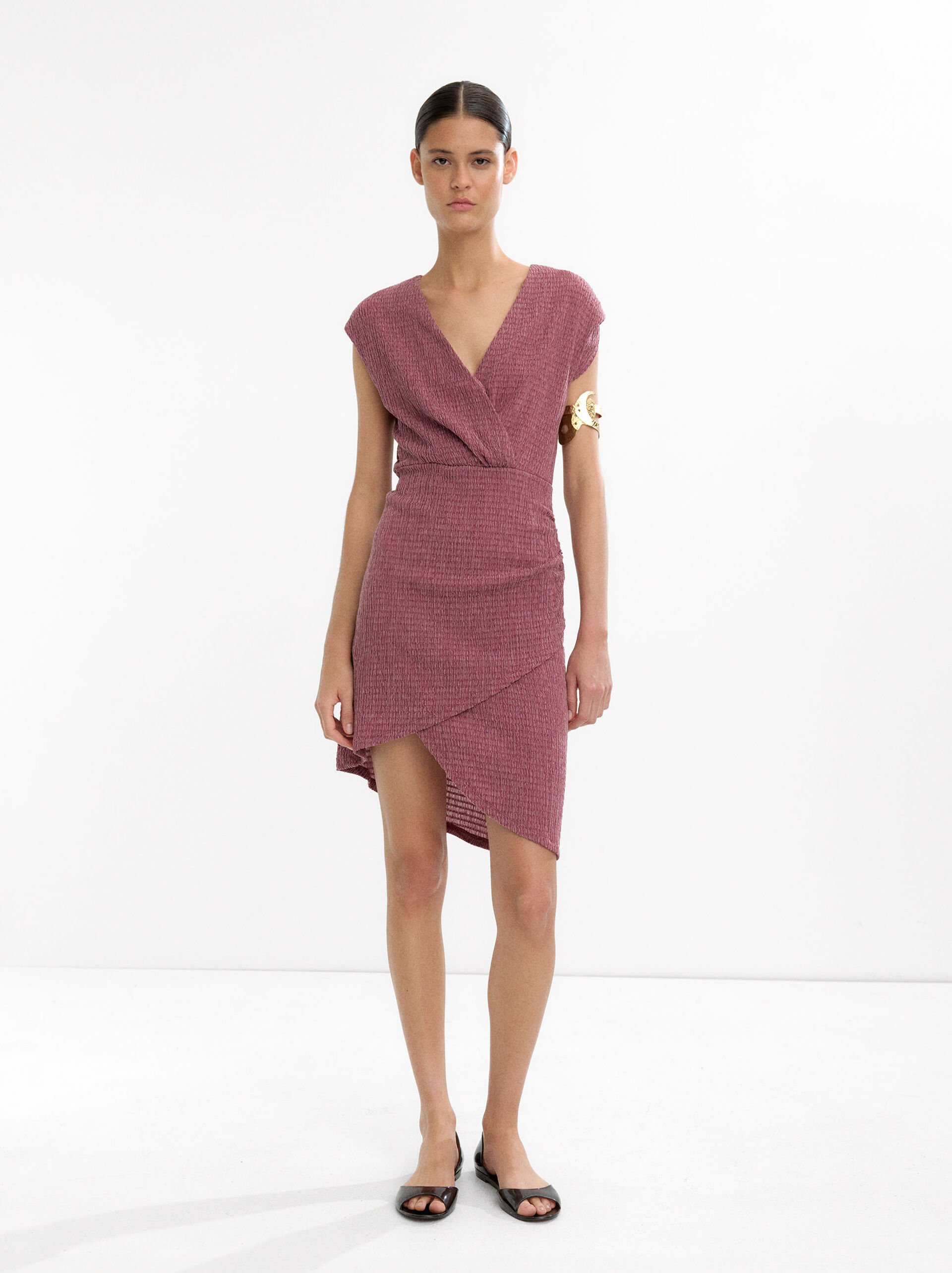 Vestito corto in drappeggiato image number 0.0