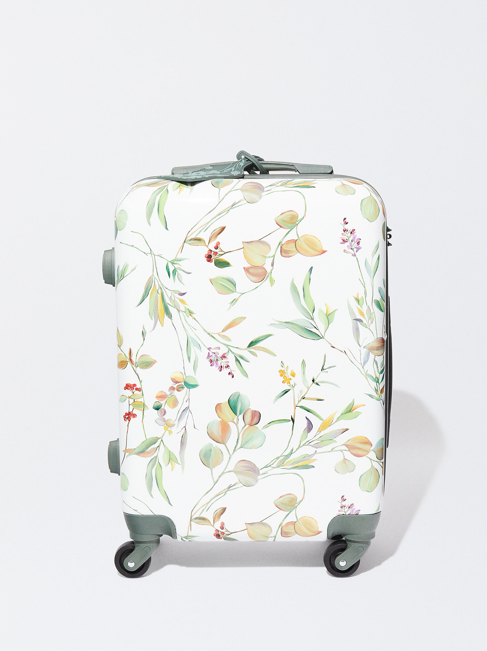 Maleta De Viaje Estampada Verde Parfois