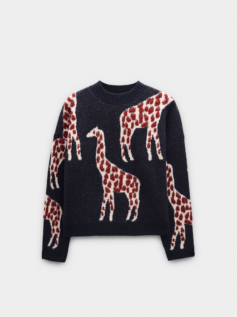 Jacquard knit sweater