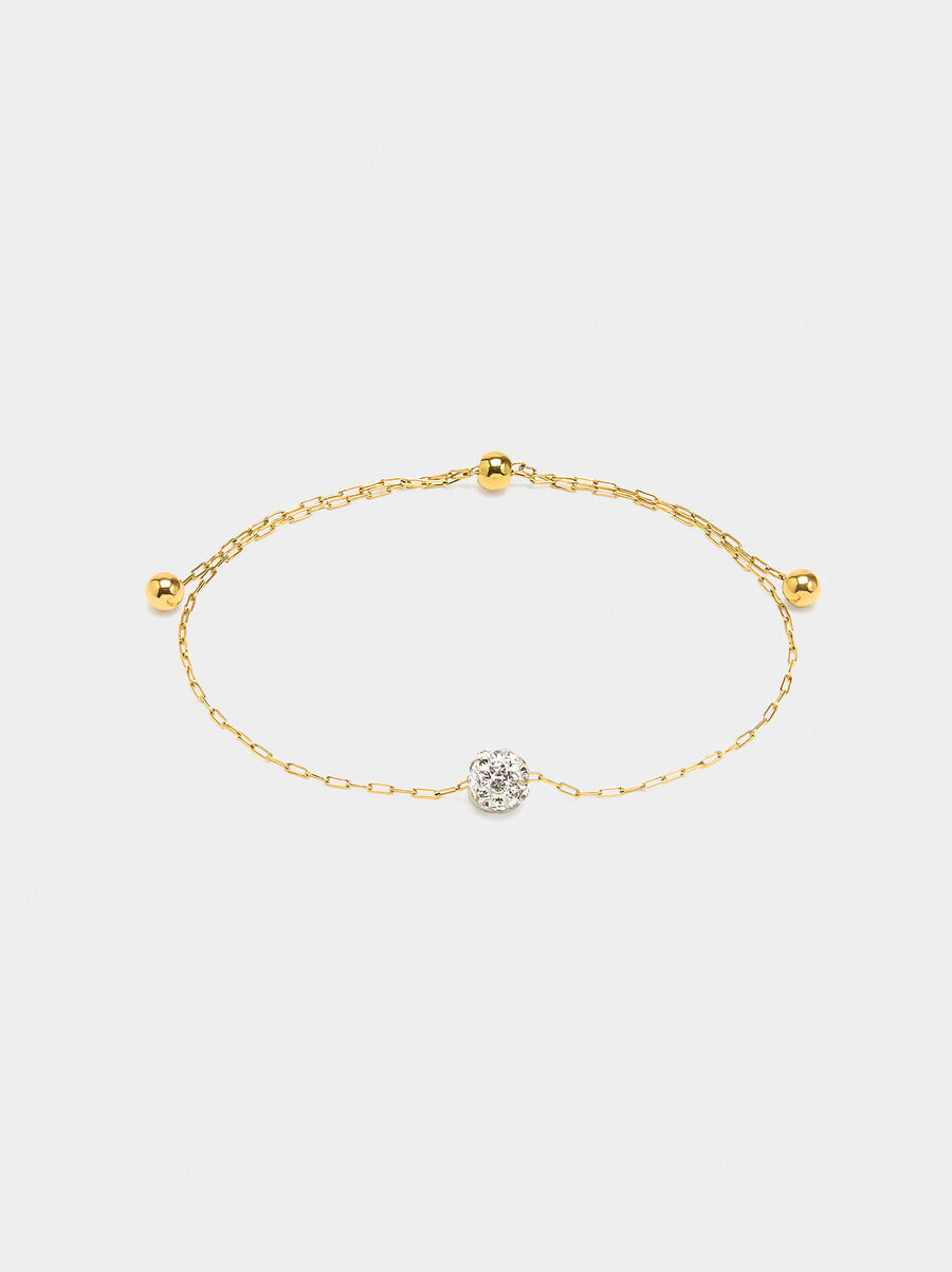 Bracelet with zirconia - stainless steel