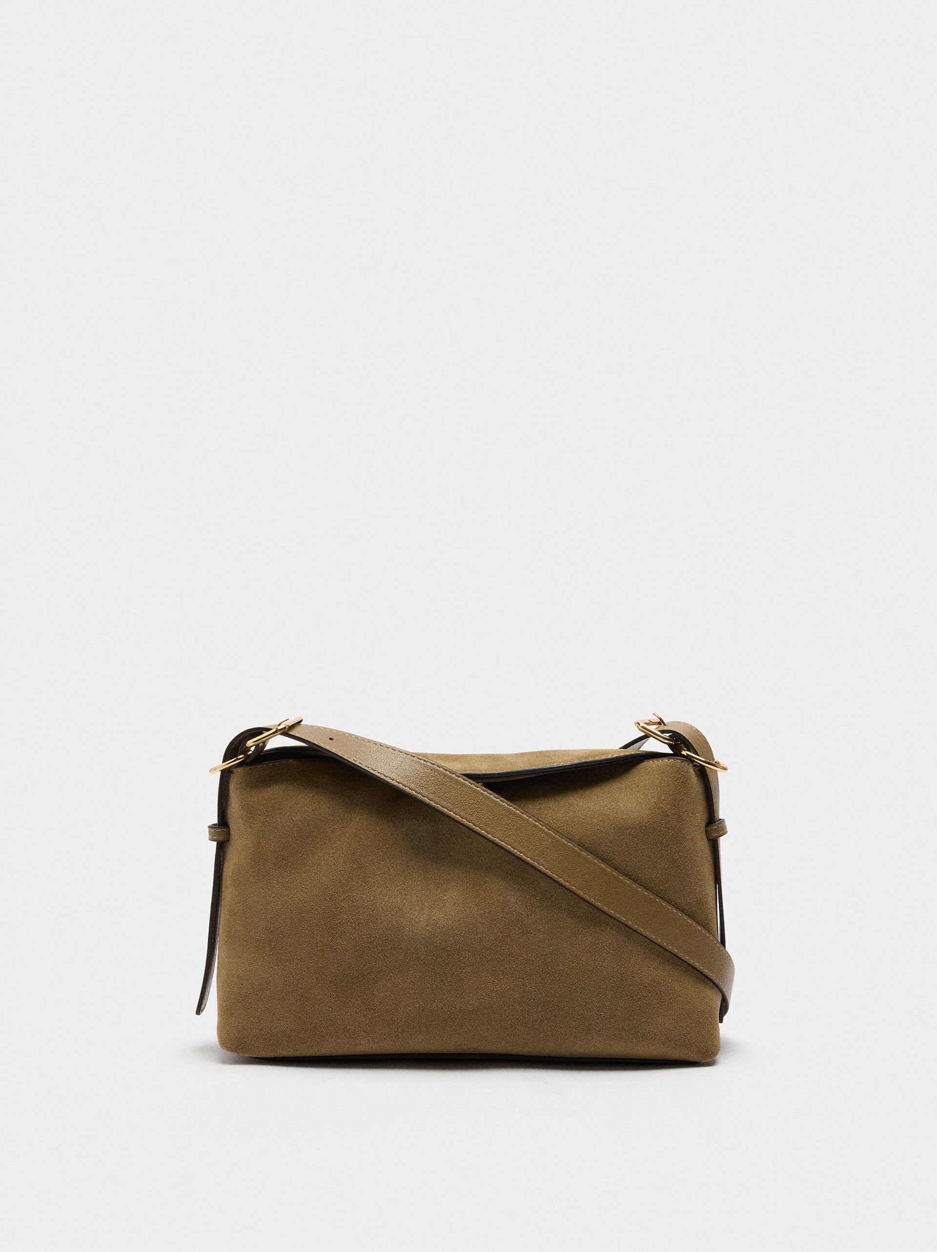 Crossbody bag with leather details image number 0.0