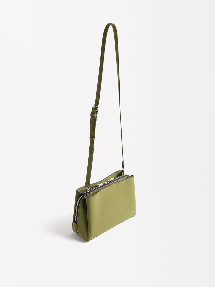 Crossbody-Tasche mit Samt-Effekt