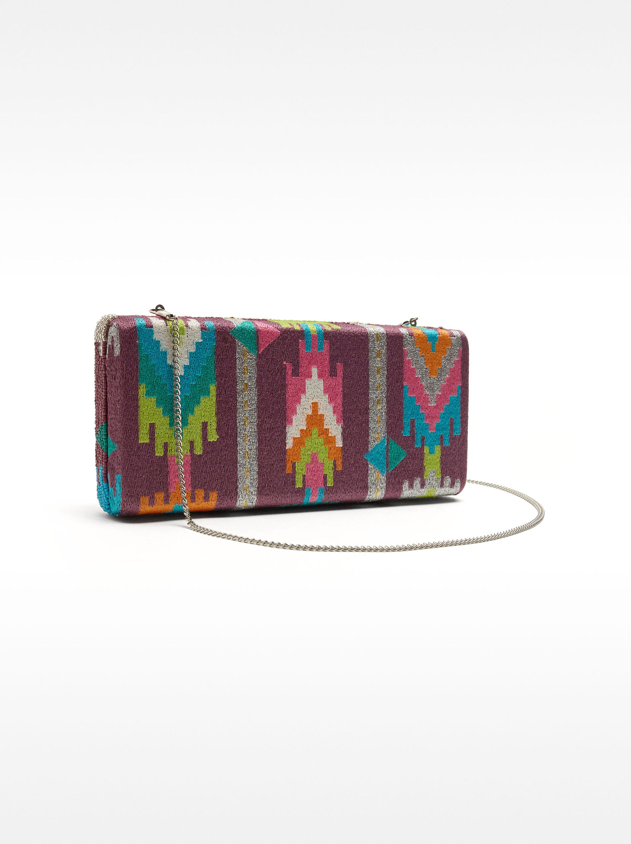 Multicolor beaded party clutch image number 3.0
