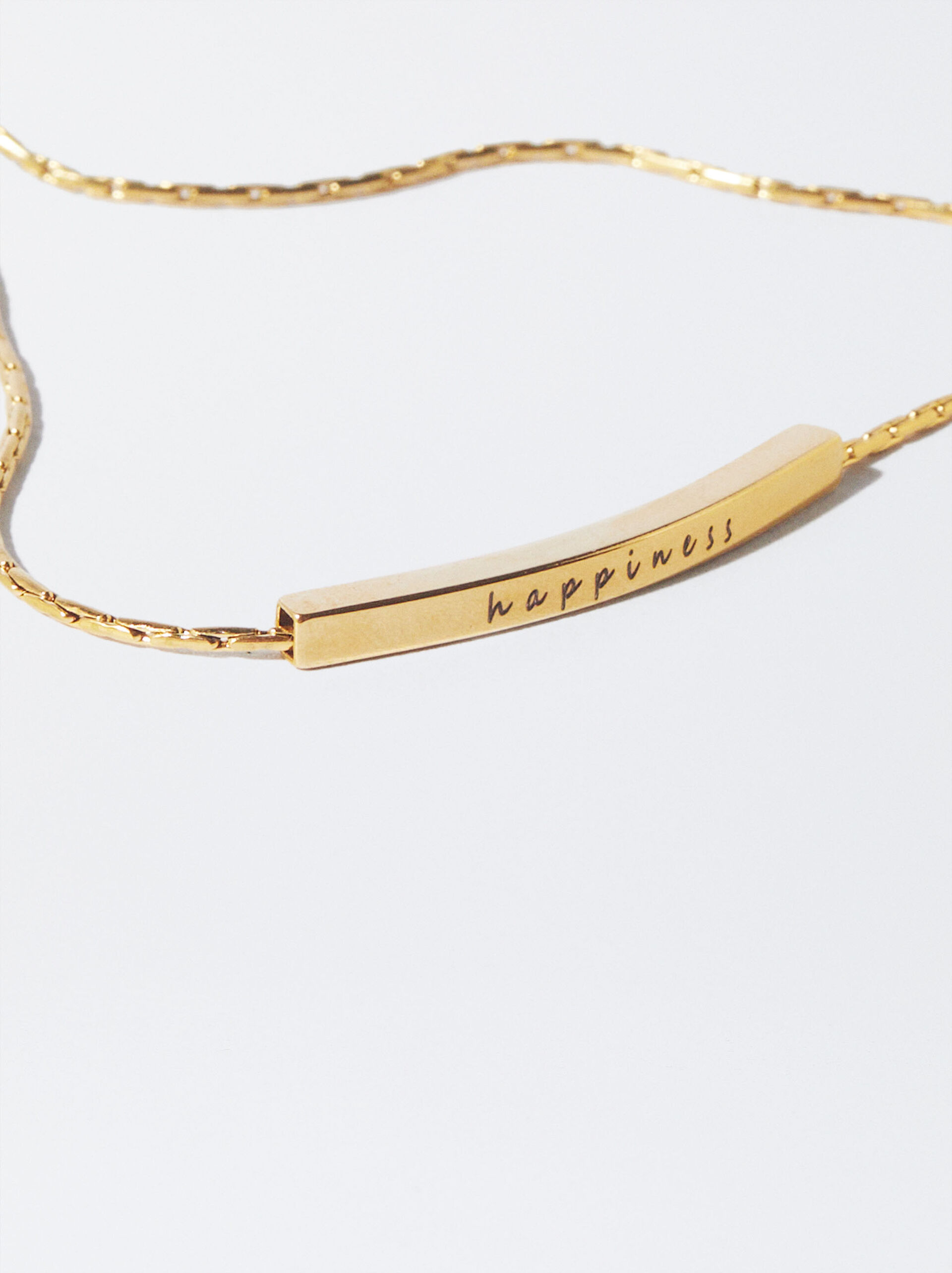 Goldene Stahlherz-Halskette image number 4.0