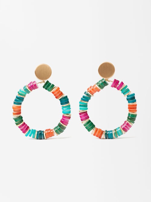 Multicolored Circular Earrings