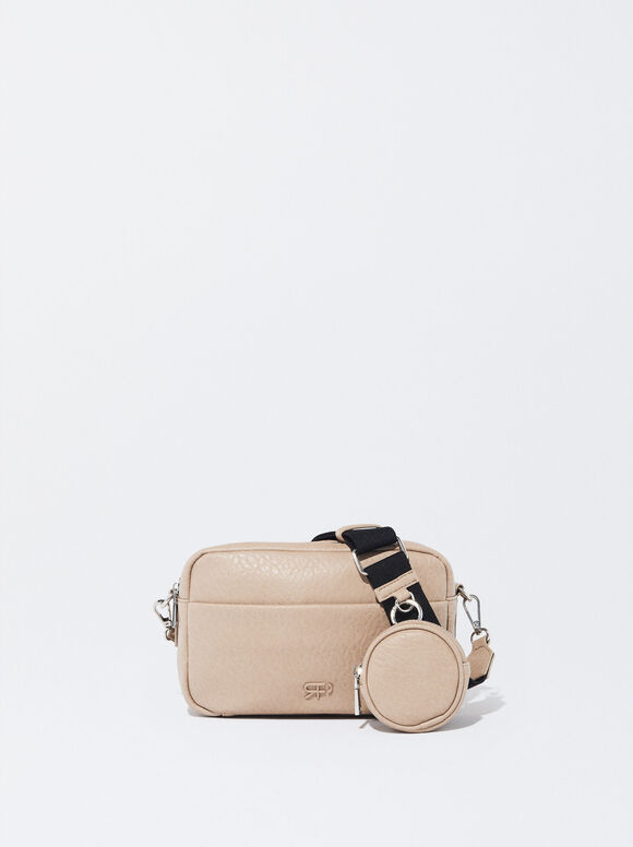 Personalized Crossbody Bag With Pendant, Ecru, hi-res