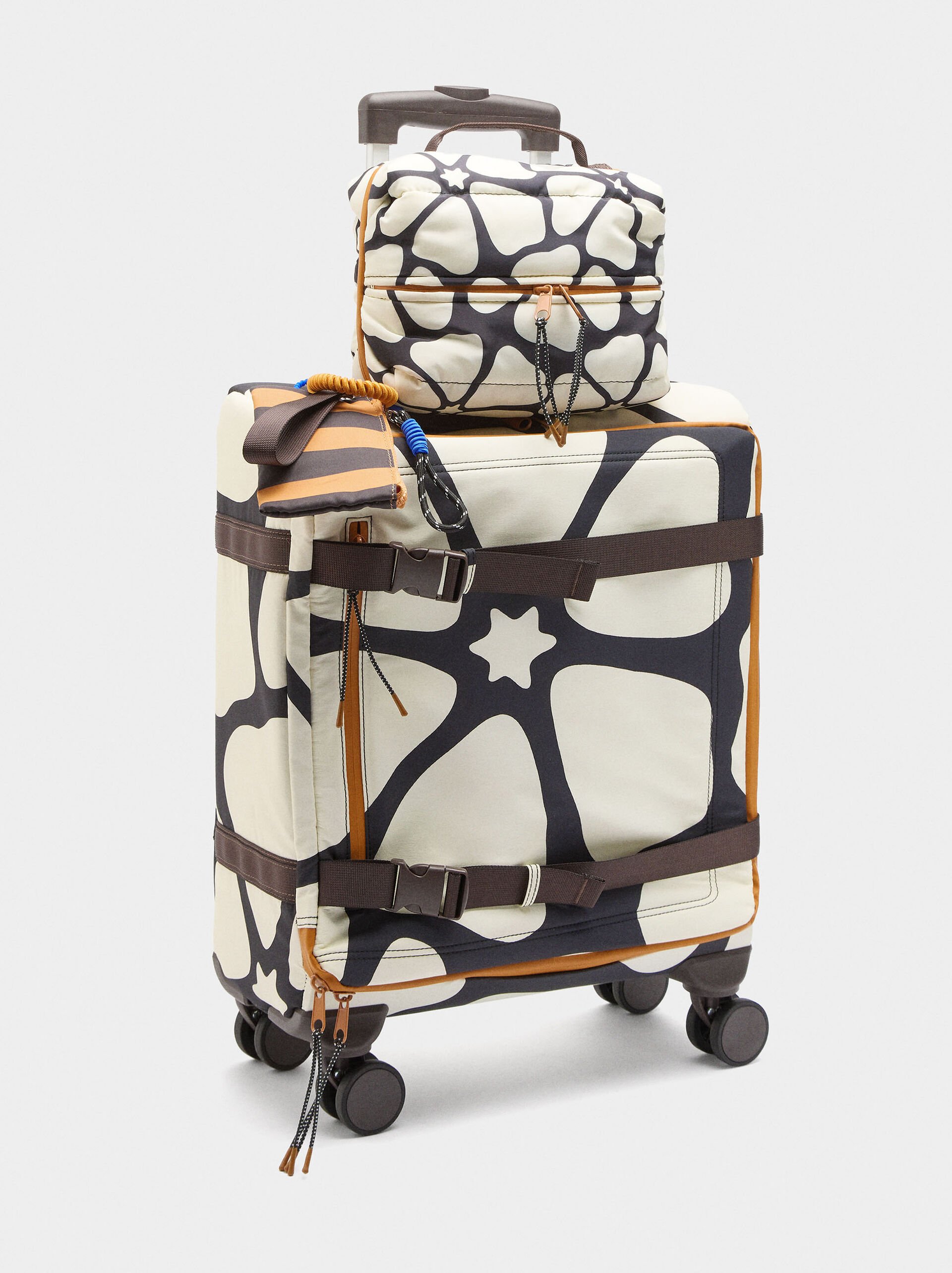 Travel suitcase with printed nylon image number 6.0