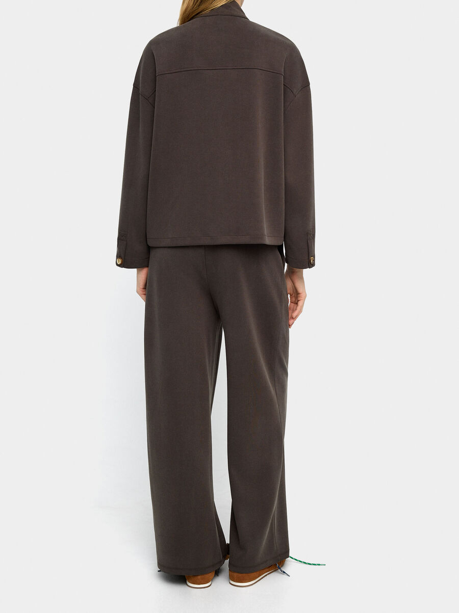 Pantalón reto con cintura elástica