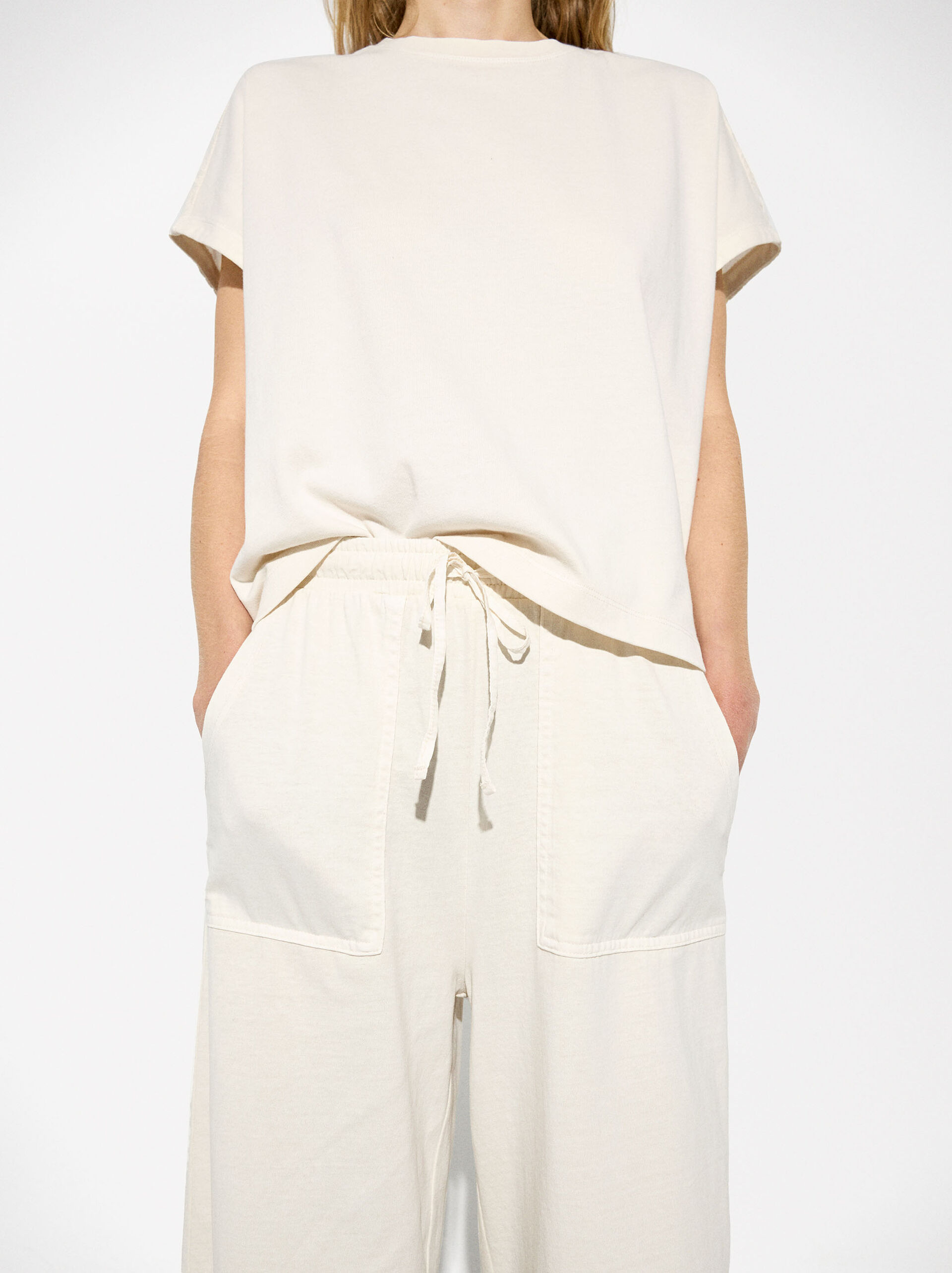 Cotton Trousers With Pockets image number 4.0