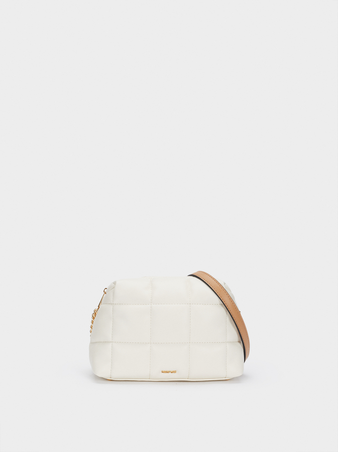 Bolso Bandolera Acolchado Asa Combinada Negro Mujer Bandoleras Parfois Com