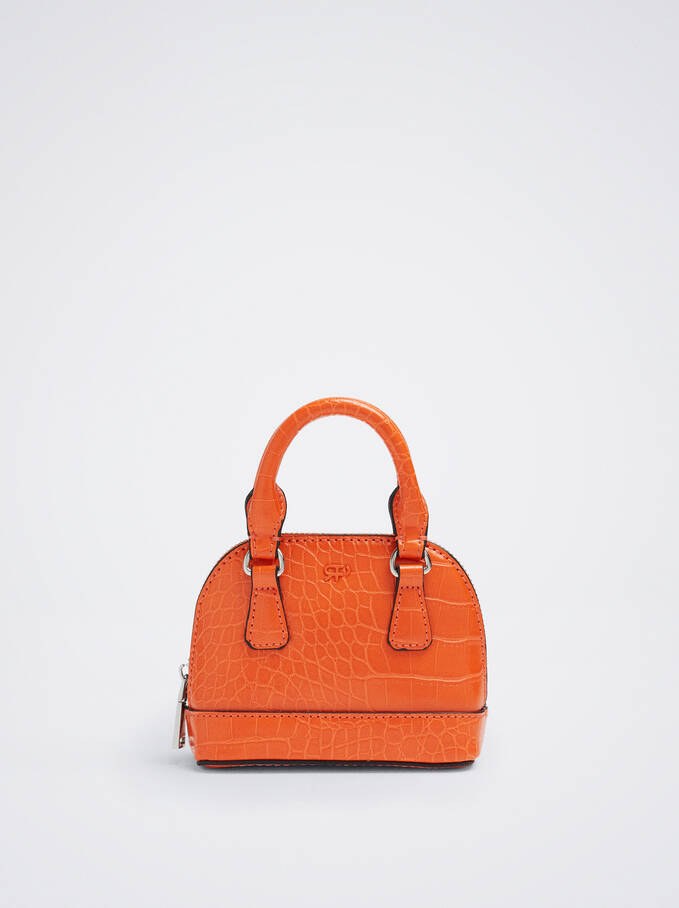Embossed Animal Mini Bag, Orange, hi-res