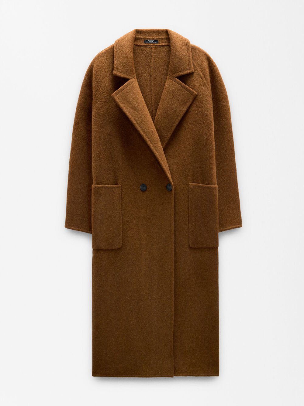 Long coat with wool blend
