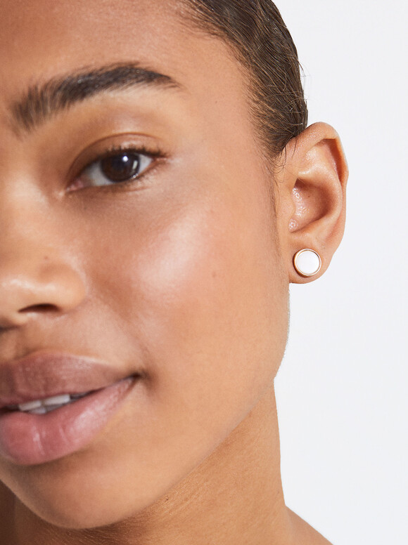 Shell Earrings, Golden, hi-res