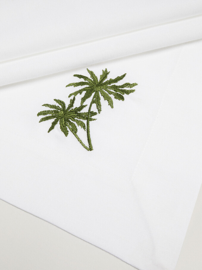 Set Of 2 Cotton Napkin Rings, Green, hi-res