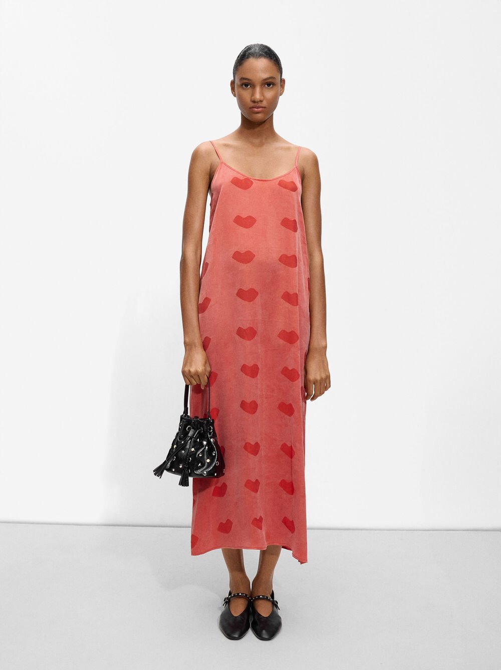 Langes Kleid mit Print