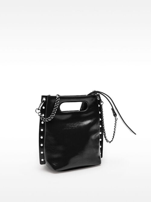 Tote bag with cracked effect