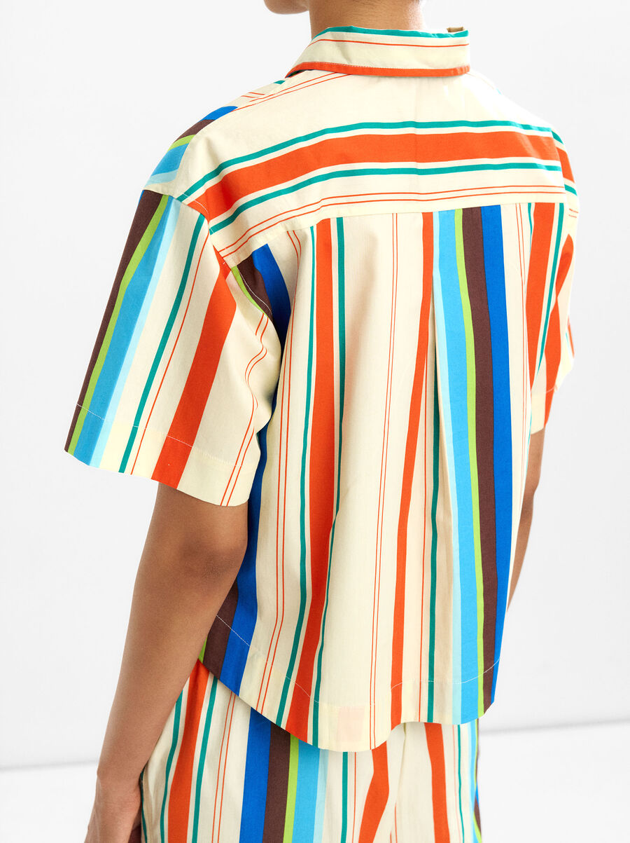 Striped 100% cotton shirt