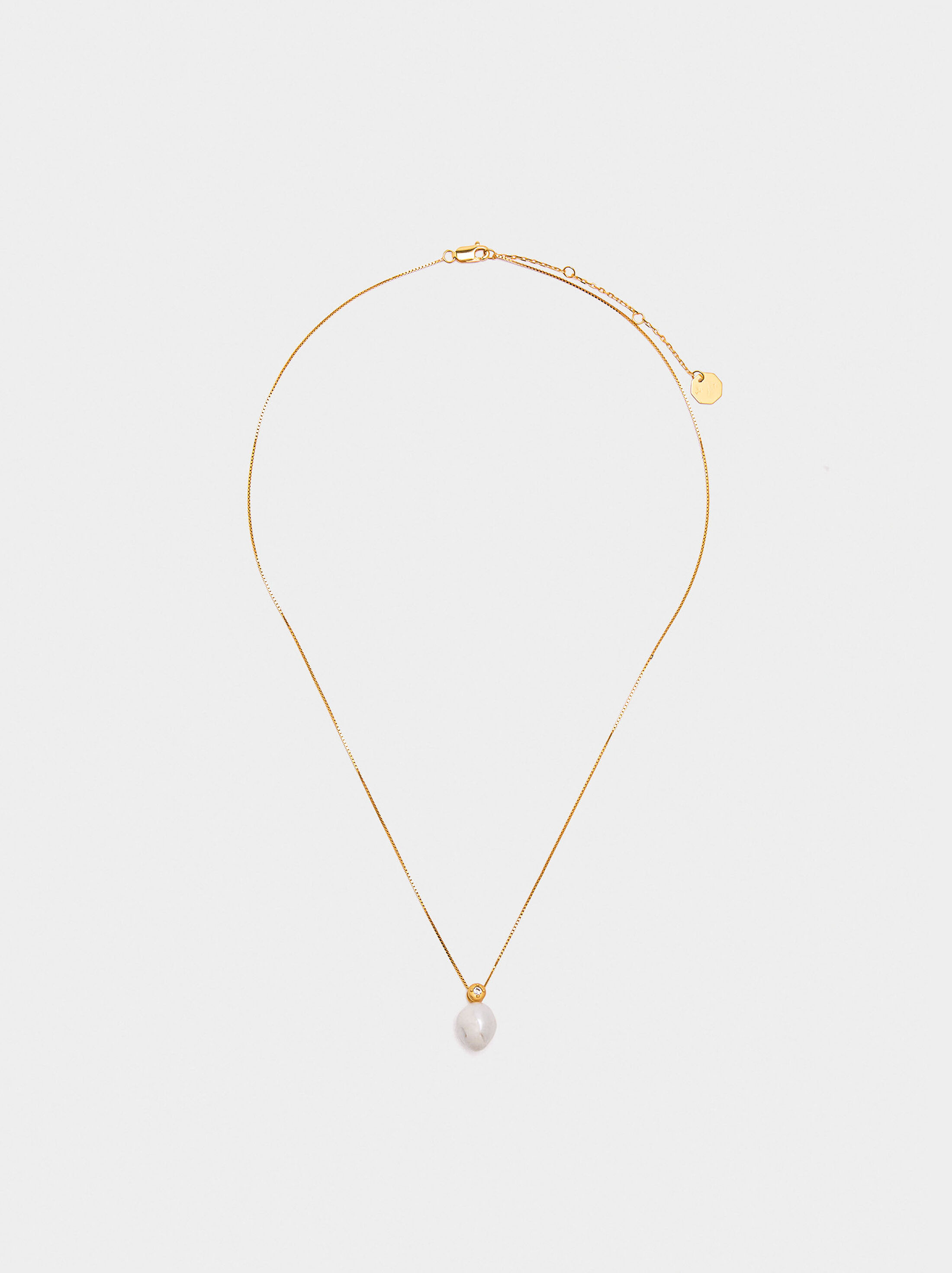 Collaret amb penjoll de perla d'aigua dolça - plata de llei 925 image number 2.0