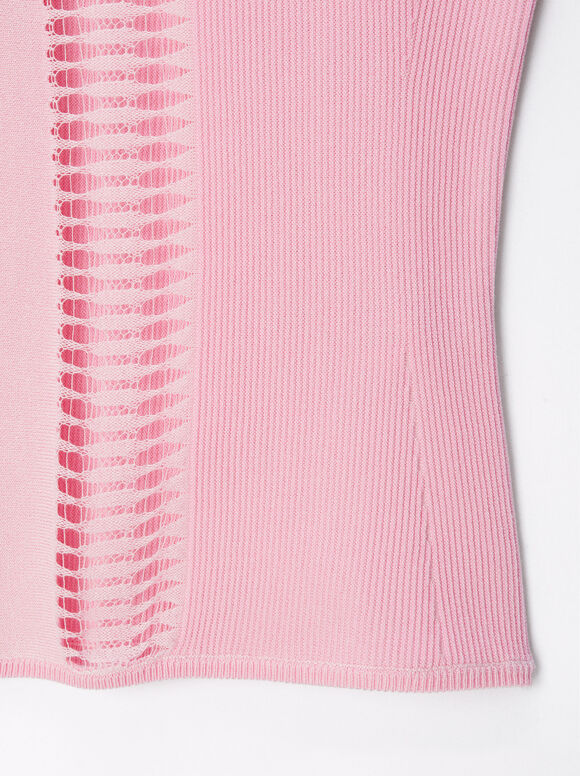 Online Exclusive - Crop Top With Straps, Pink, hi-res