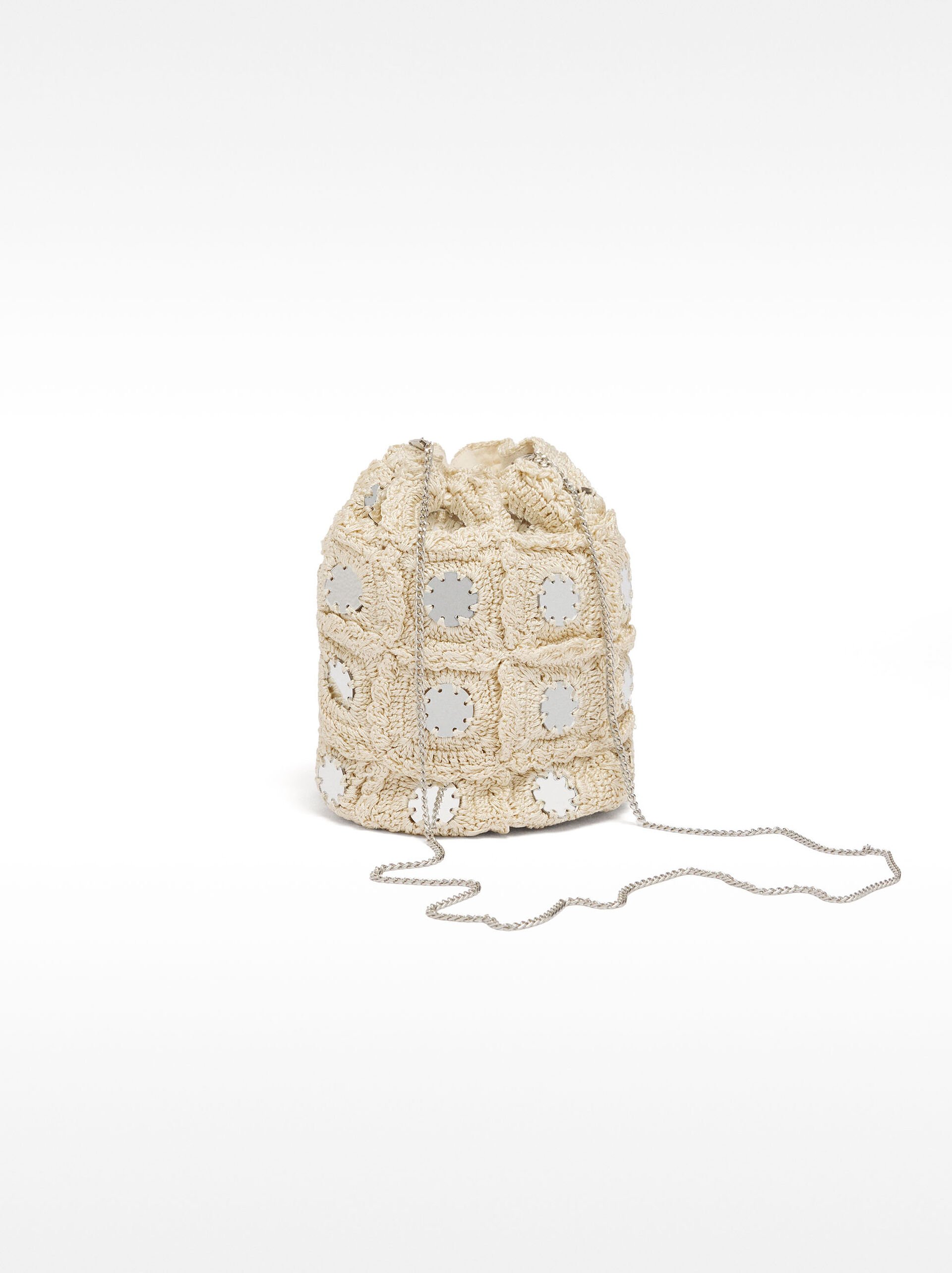 Mesh bucket bag with mirror details image number 3.0
