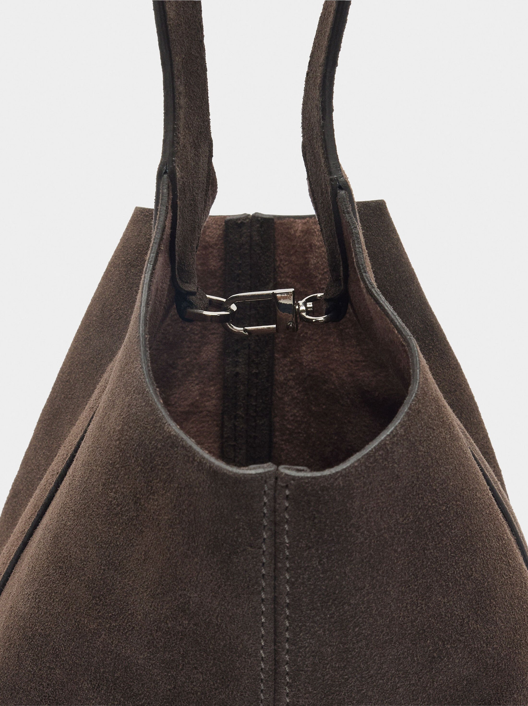 Suede bucket bag image number 4.0
