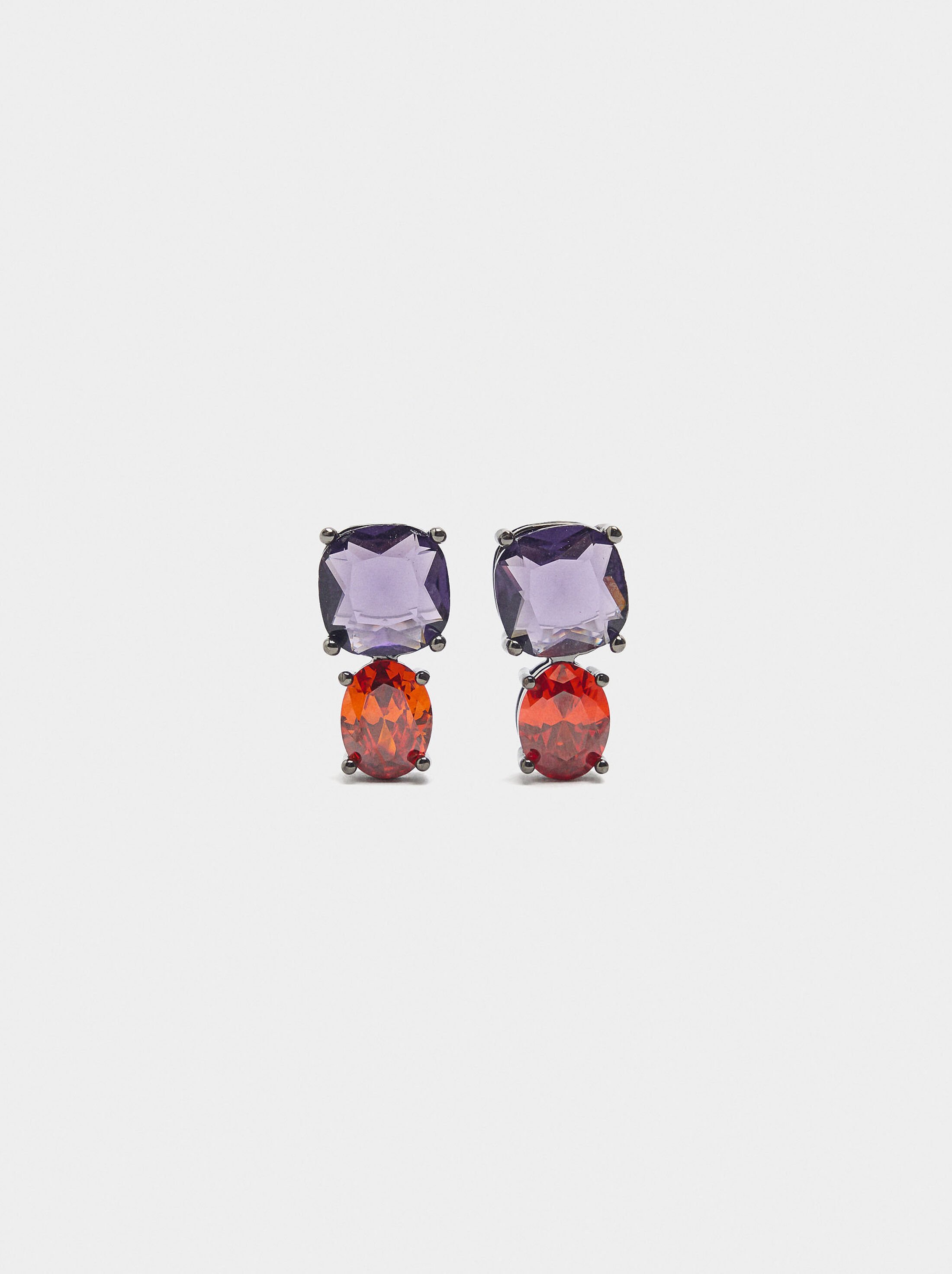 Short earrings with zirconia image number 0.0