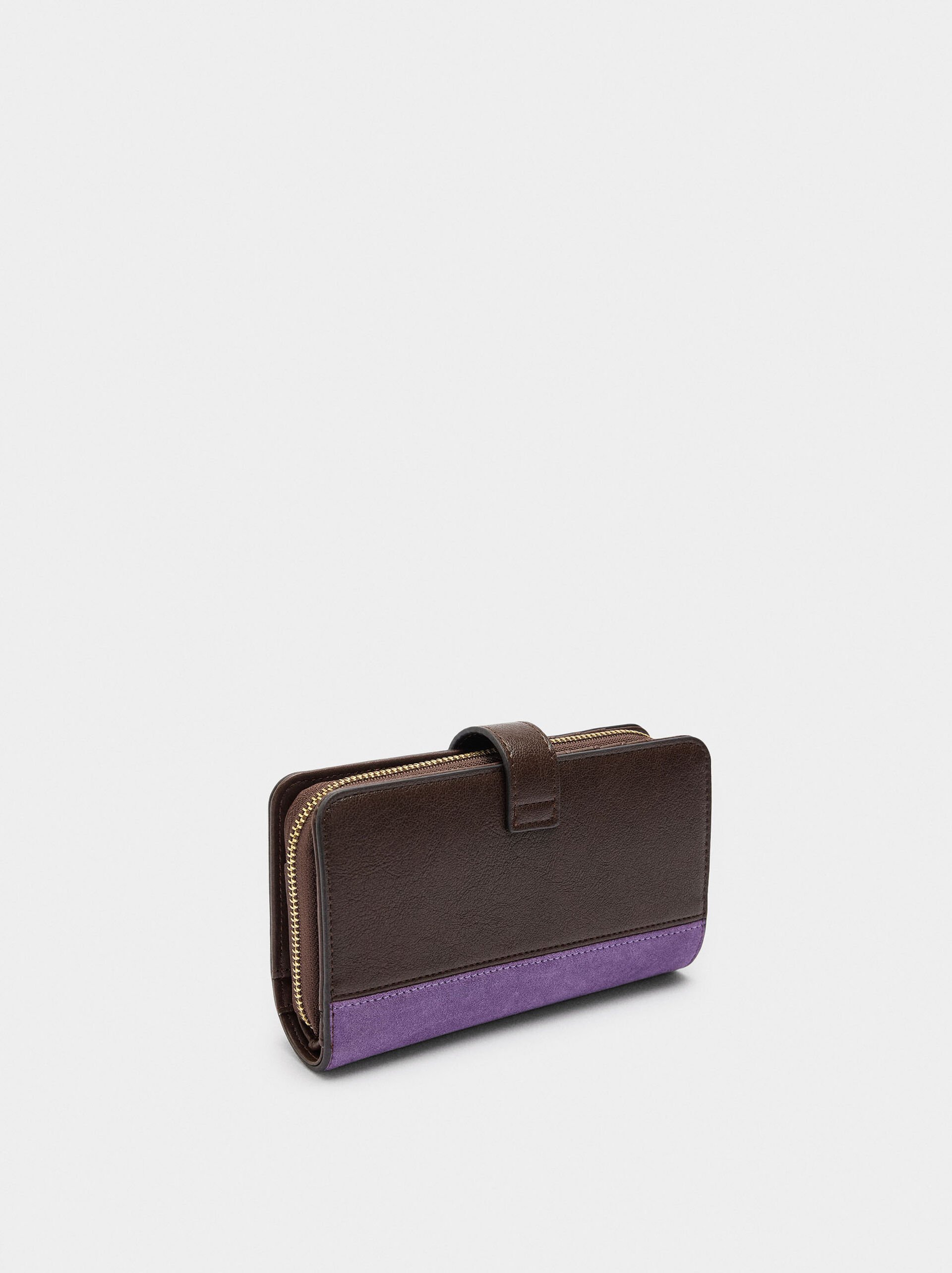 Wallet with contrast leather image number 2.0