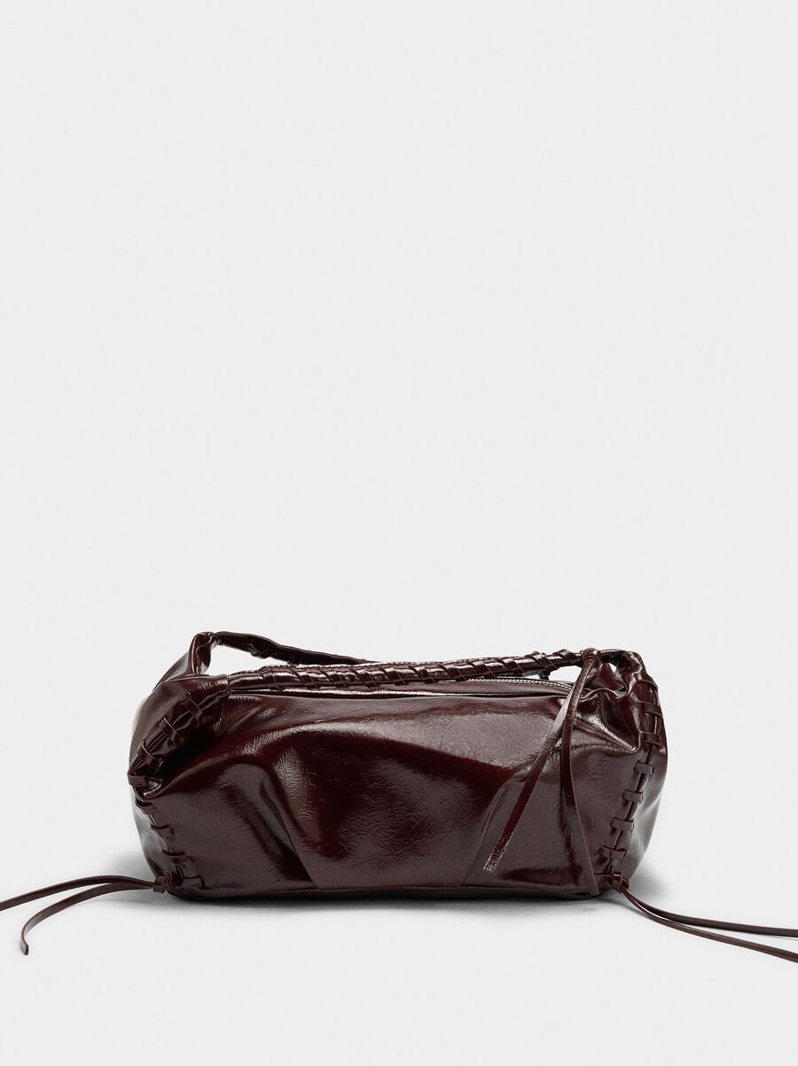 Handbag with patent finish