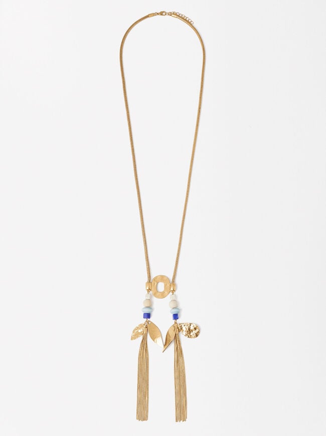 Long Gold Necklace image number 0.0