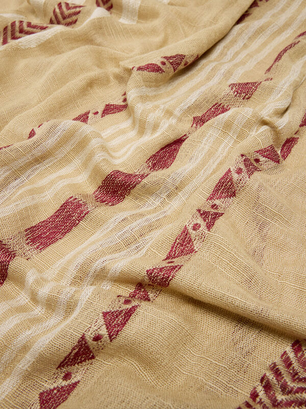 Printed cotton scarf