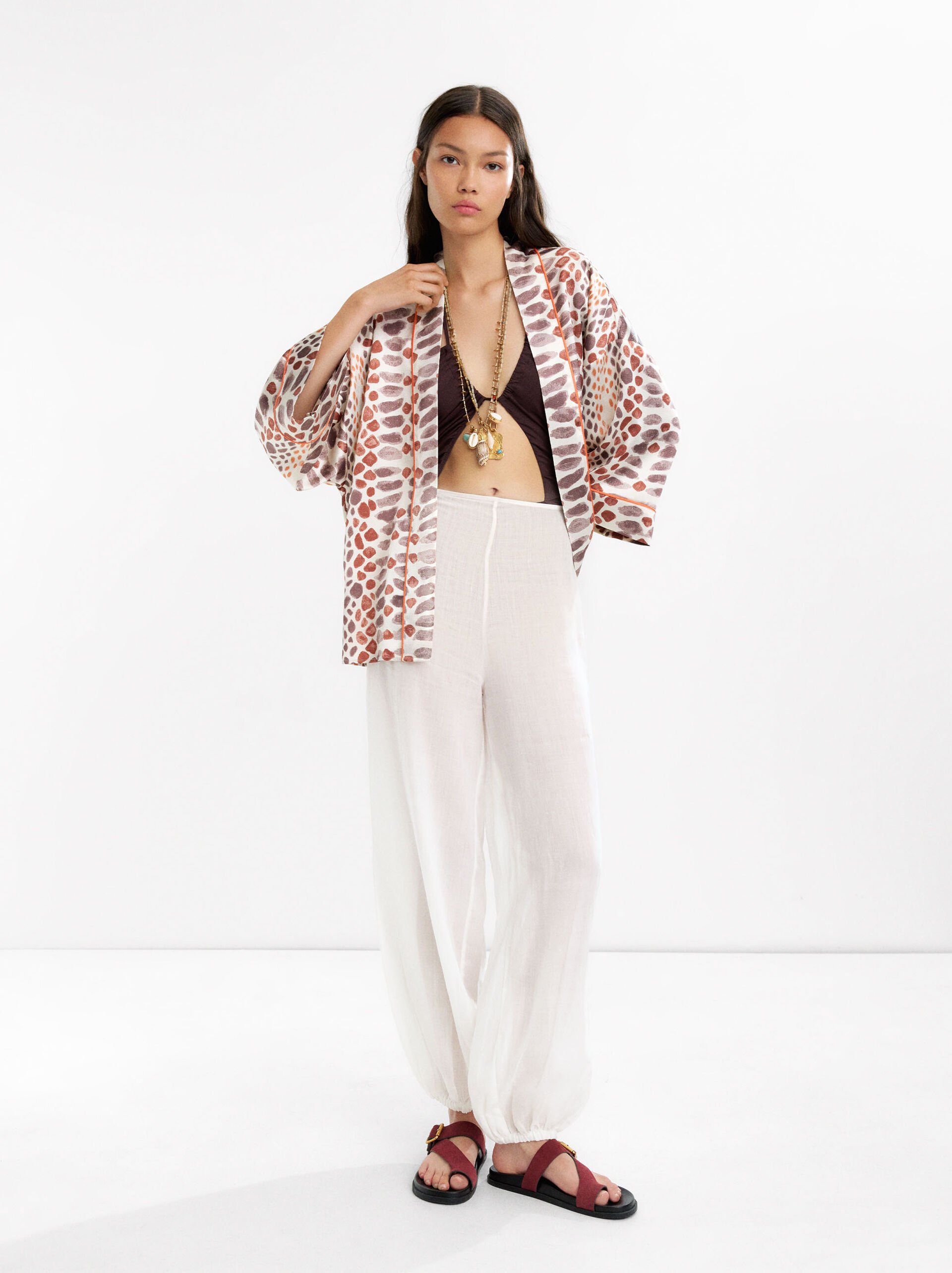 Kimono printed with texture image number 0.0