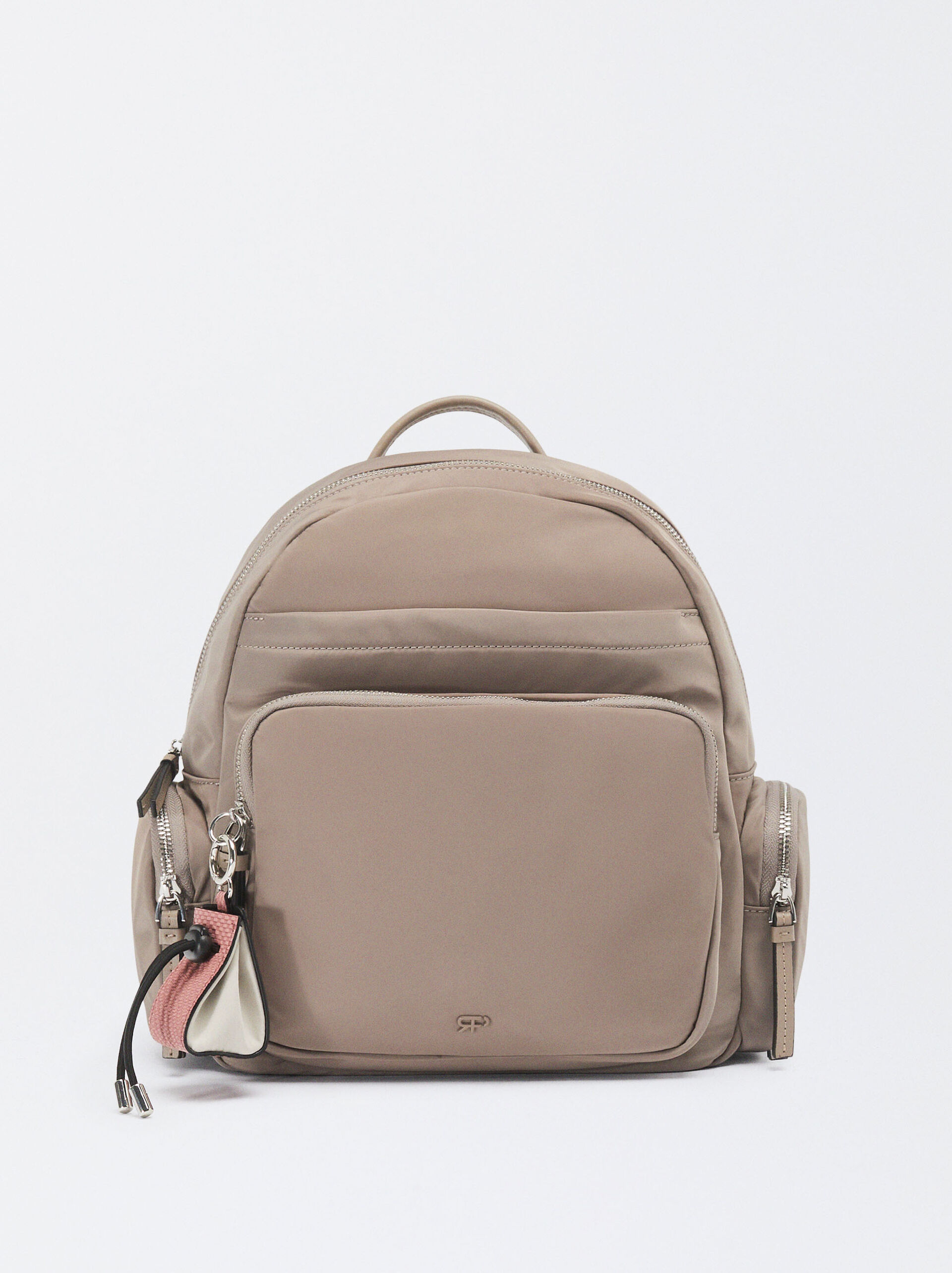 Nylon Backpack With Pendant image number 0.0