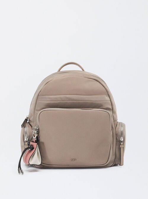 Nylon Backpack With Pendant