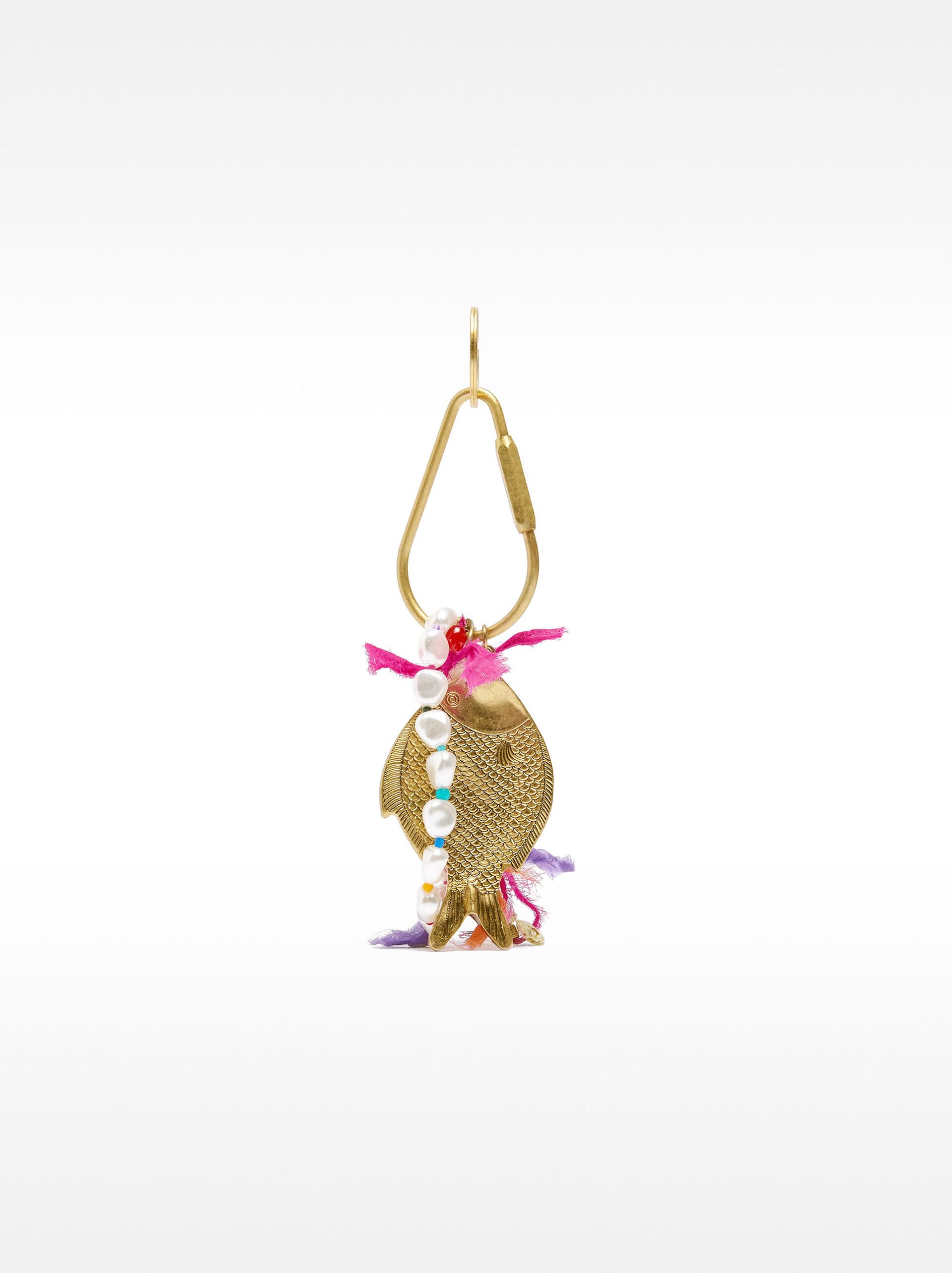 Charm keychain with shell and fish image number 0.0