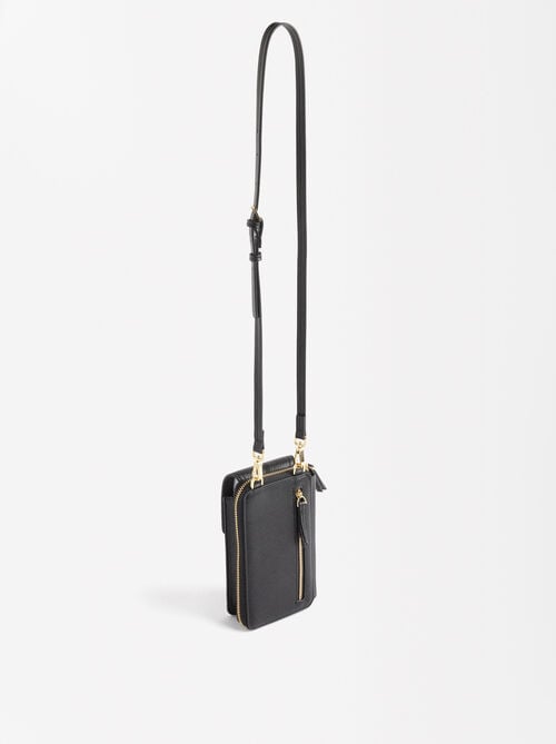 Phone bag with flap closure