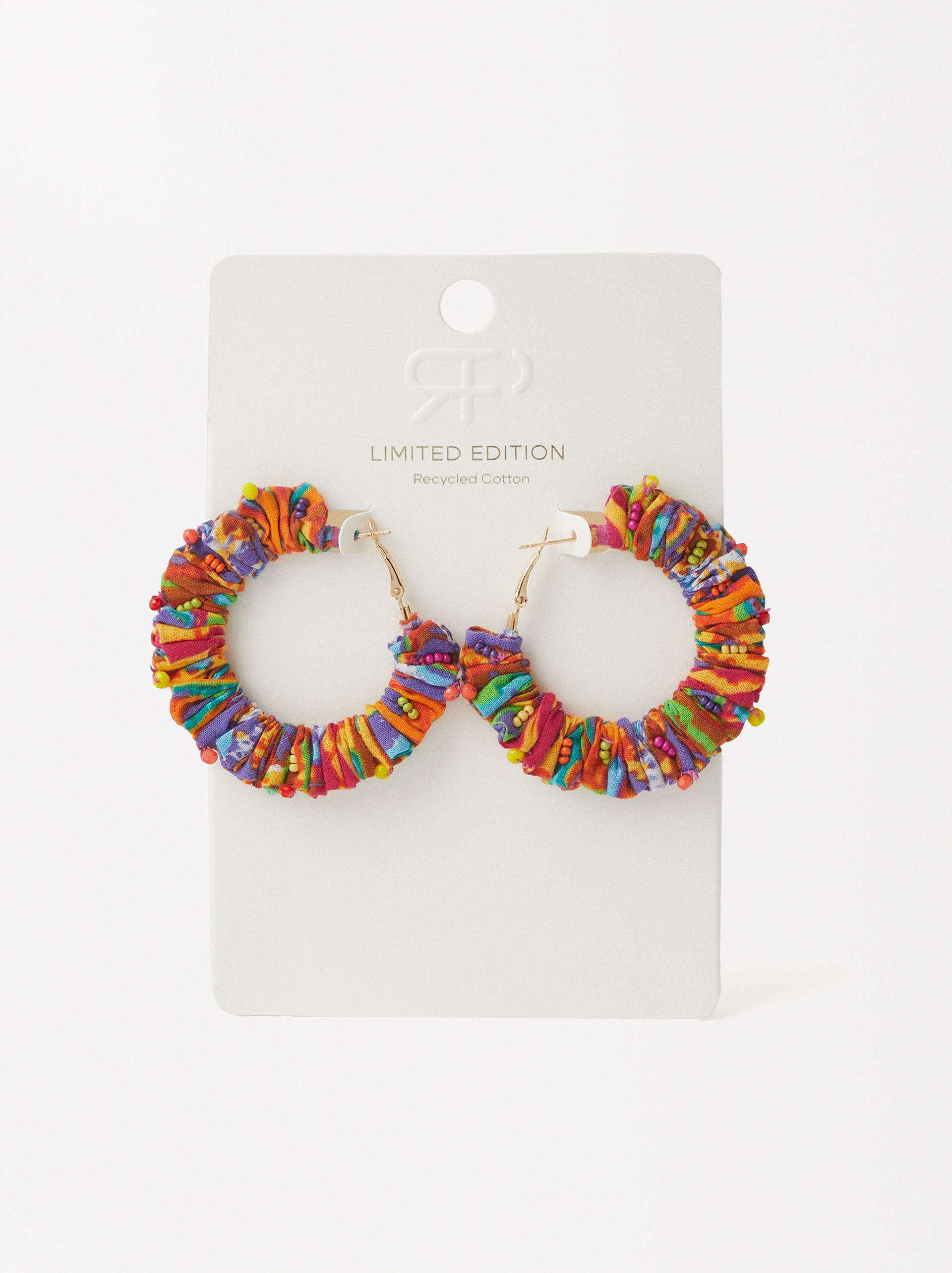 Recycled Cotton Hoop Earrings - Limited Edition image number 2.0