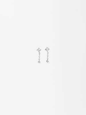 Studs With Zirconia - Sterling Silver 925