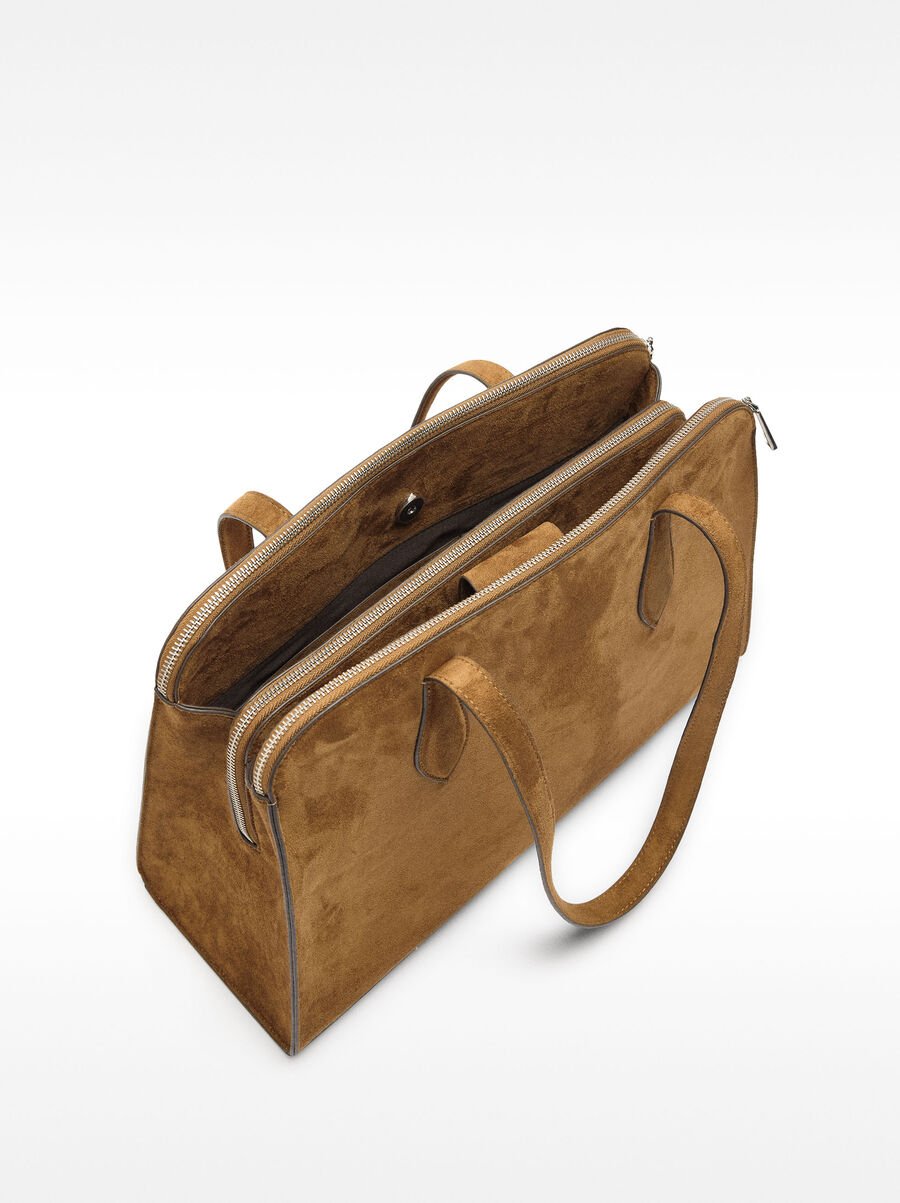 Laptop bag with leather-effect