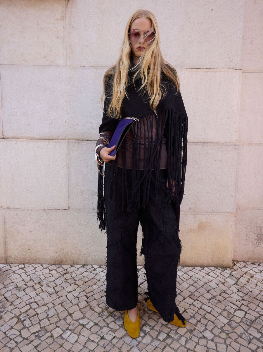Leather ballerina