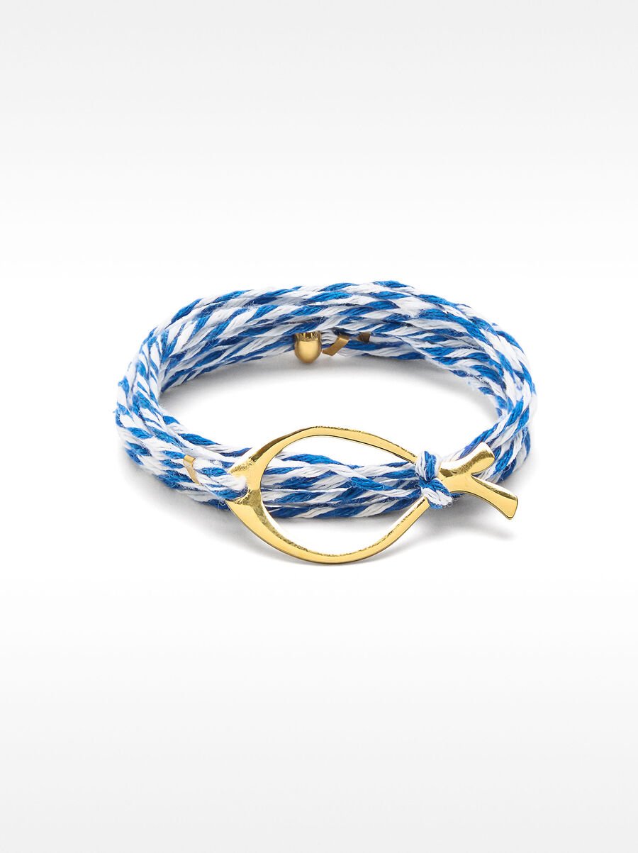 Pulsera ajustable pez - acero inoxidable