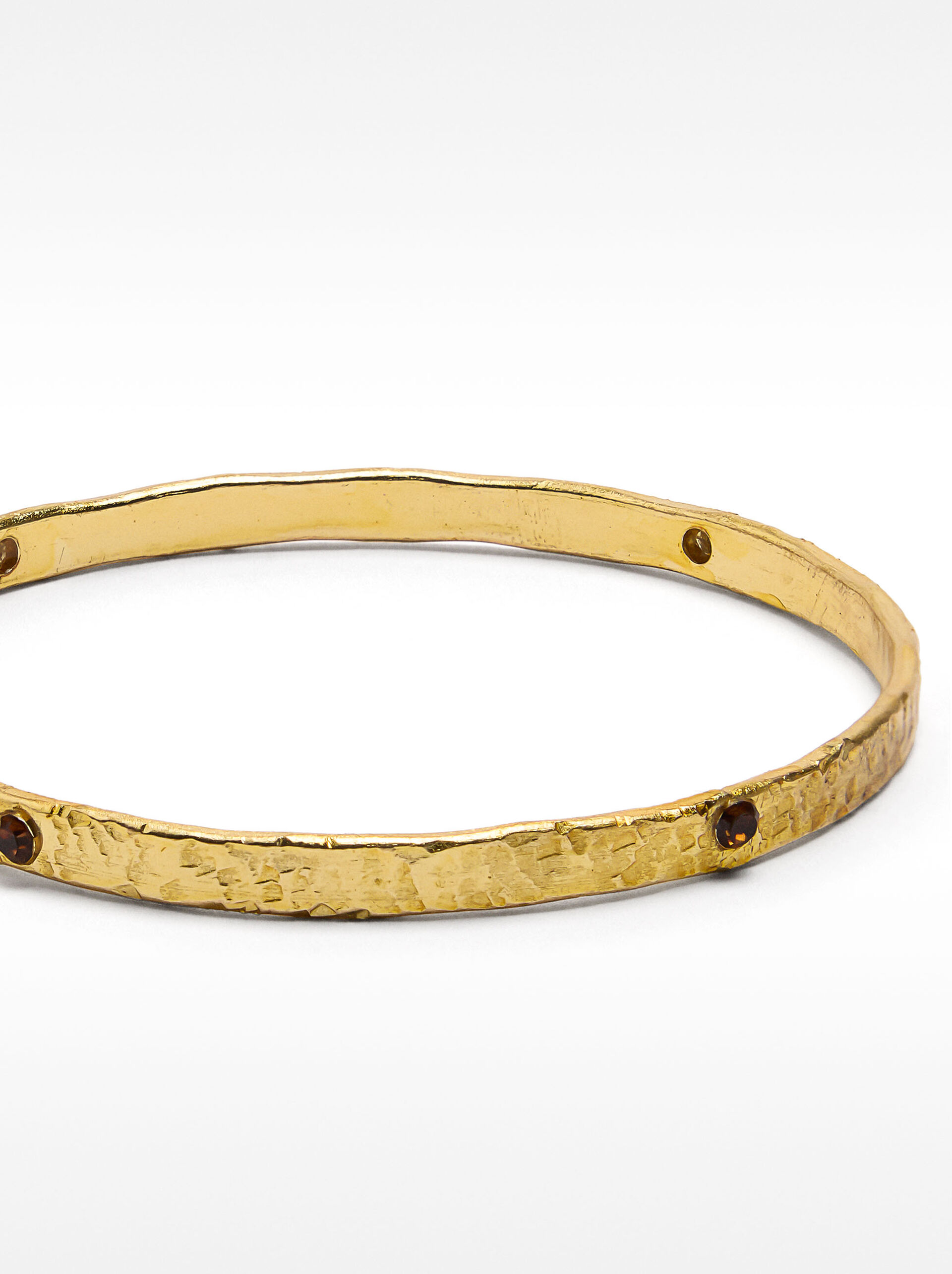 Flat rigid bracelet with colour details image number 1.0